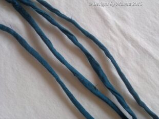 4 mm Teal Blue Silk Fabric Cord