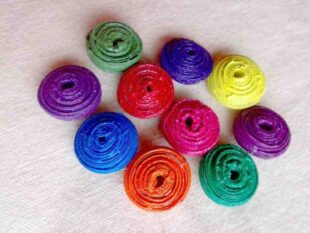 7 Rainbow Saucer Beads