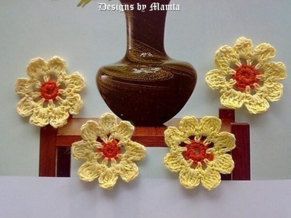 8 Petal Flower Crochet Pattern
