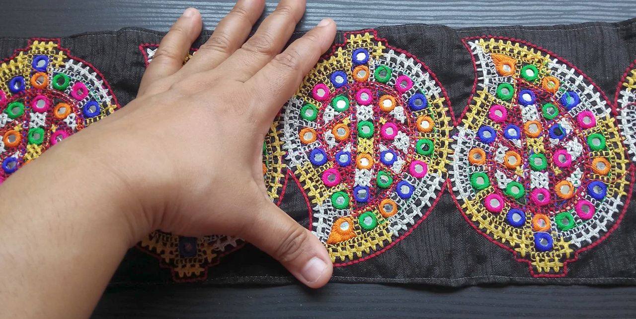 Abha Mirror Work Indian Trim