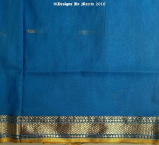 Azure Blue Indian Sari Fabric