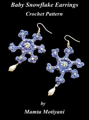 Baby Snowflake Earrings Crochet Pattern