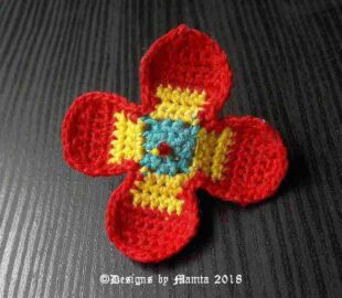 Beaded Crochet Flower Ring