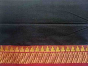 Black Ilkal Saree Fabric