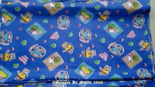 Blue Teddy Bear Children Nursery Fabric