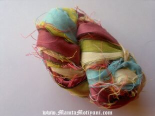Blushing Rose Fair Trade Sari Ribbon Yarn