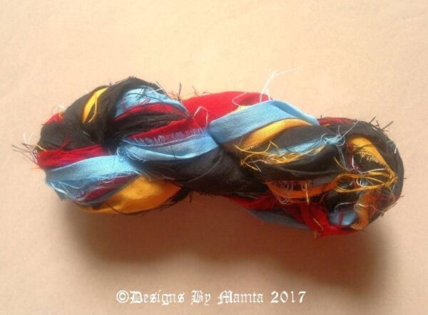 Broadbill Bird Silk Sari Yarn Ribbon