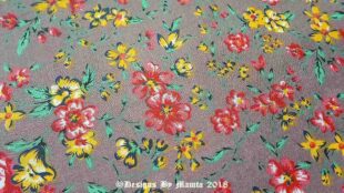 Brown Floral Print Quilting Cotton Fabric