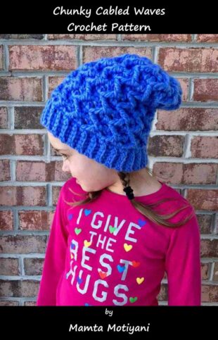 Chunky Cabled Waves Hat Crochet Pattern