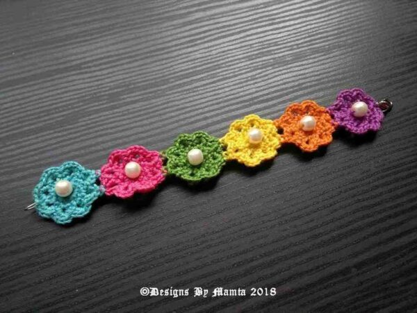 Colorful Crochet Bracelet