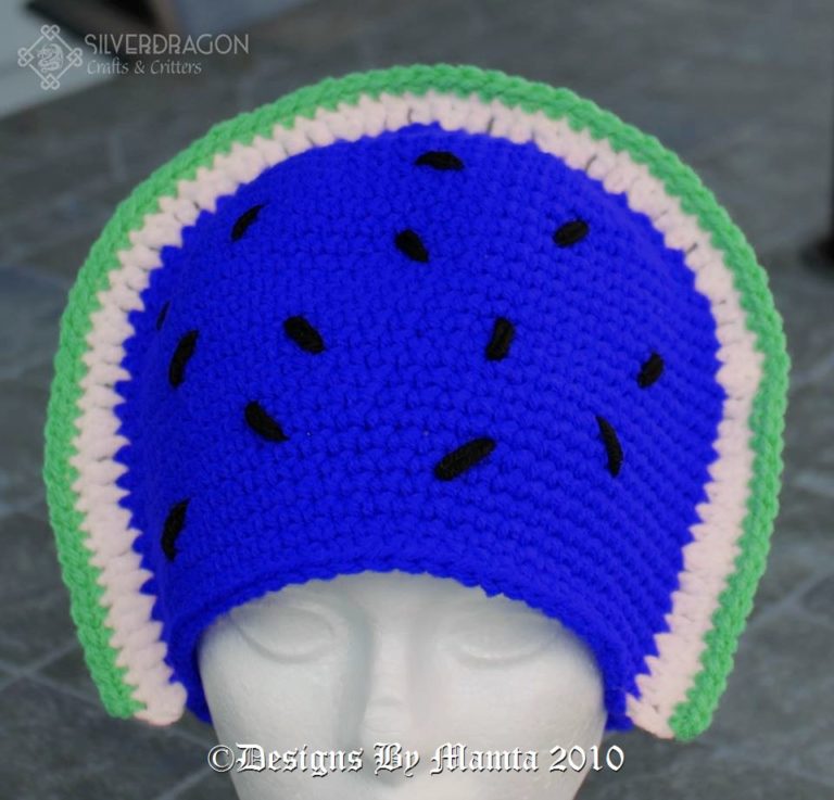 Watermelon Hat Crochet Pattern For Newborn Babies Children & Toddlers