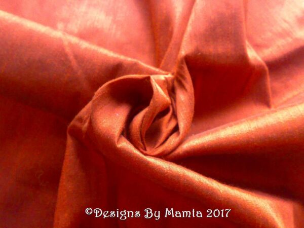 Copper Brown Art Silk Dupioni Fabric