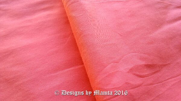 Coral Pink Dupioni Silk Fabric