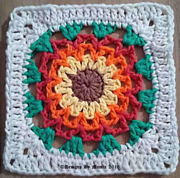 Crochet Afghan Square Block Pattern