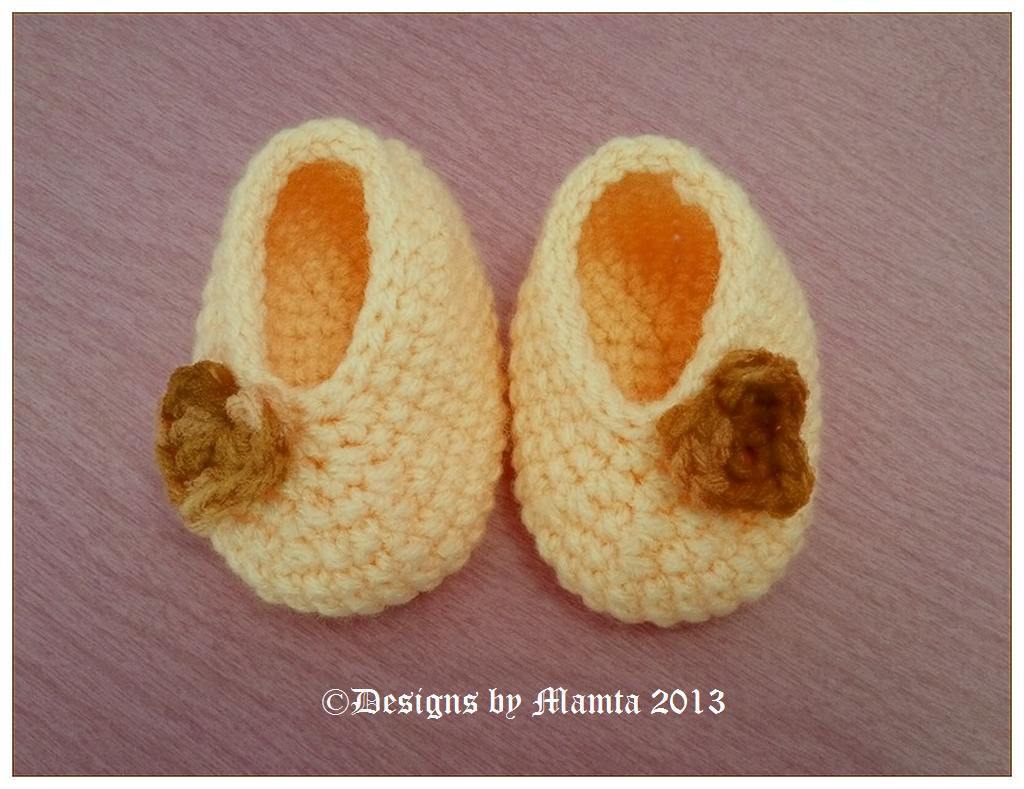 Crochet Baby Heart Booties For Newborn 