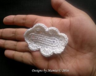 Crochet Cloud Applique Pattern