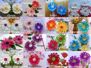 Crochet Daisy Flower Appliques