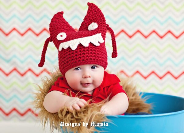 Crochet Halloween Monster Hat Pattern
