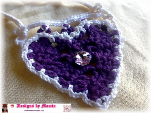 Crochet Heart Necklace