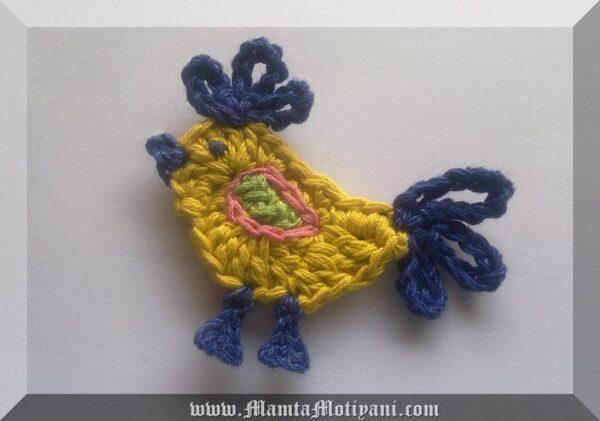 Crochet Rooster Applique Pattern
