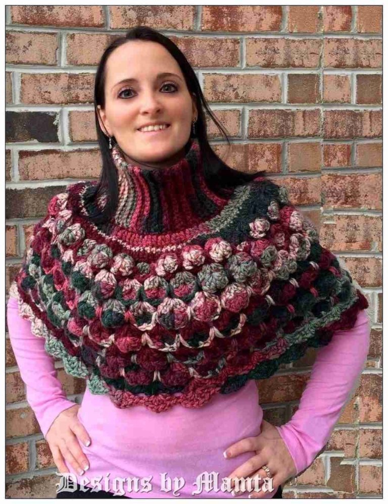 Crochet Sea Shells Turtleneck Poncho Pattern Unique Crochet Patterns