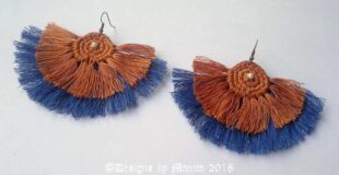 Crochet Tassel Fan Earrings