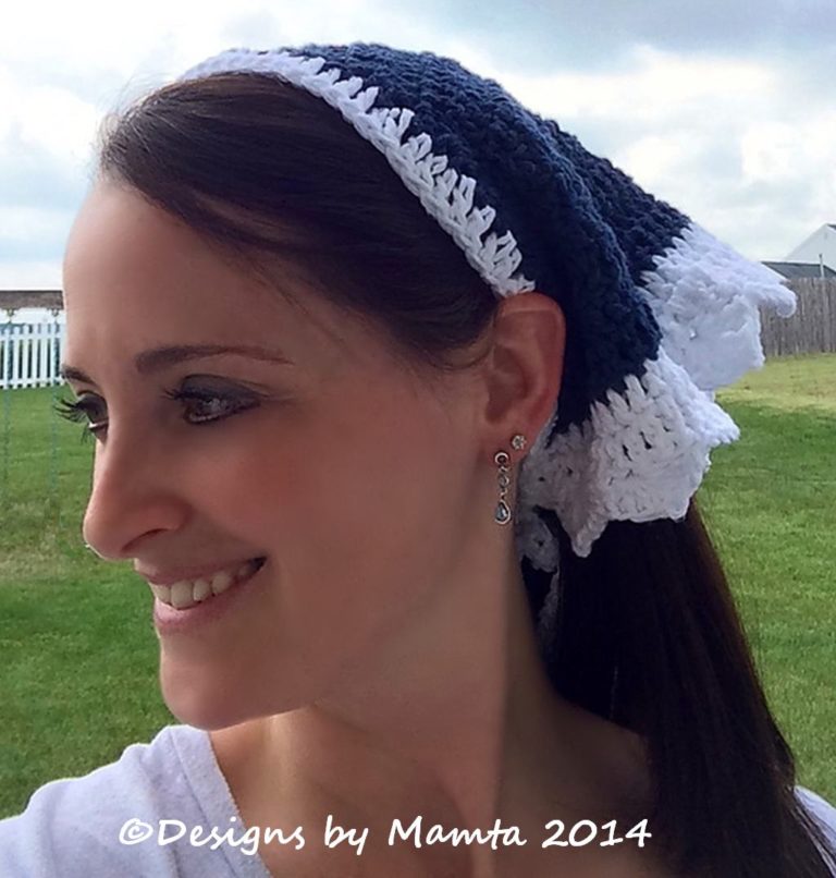 Mumtaz Crochet Head Scarf Pattern A Triangular Kerchief For Women