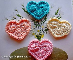 Crochet Valentine My Heart Applique Pattern