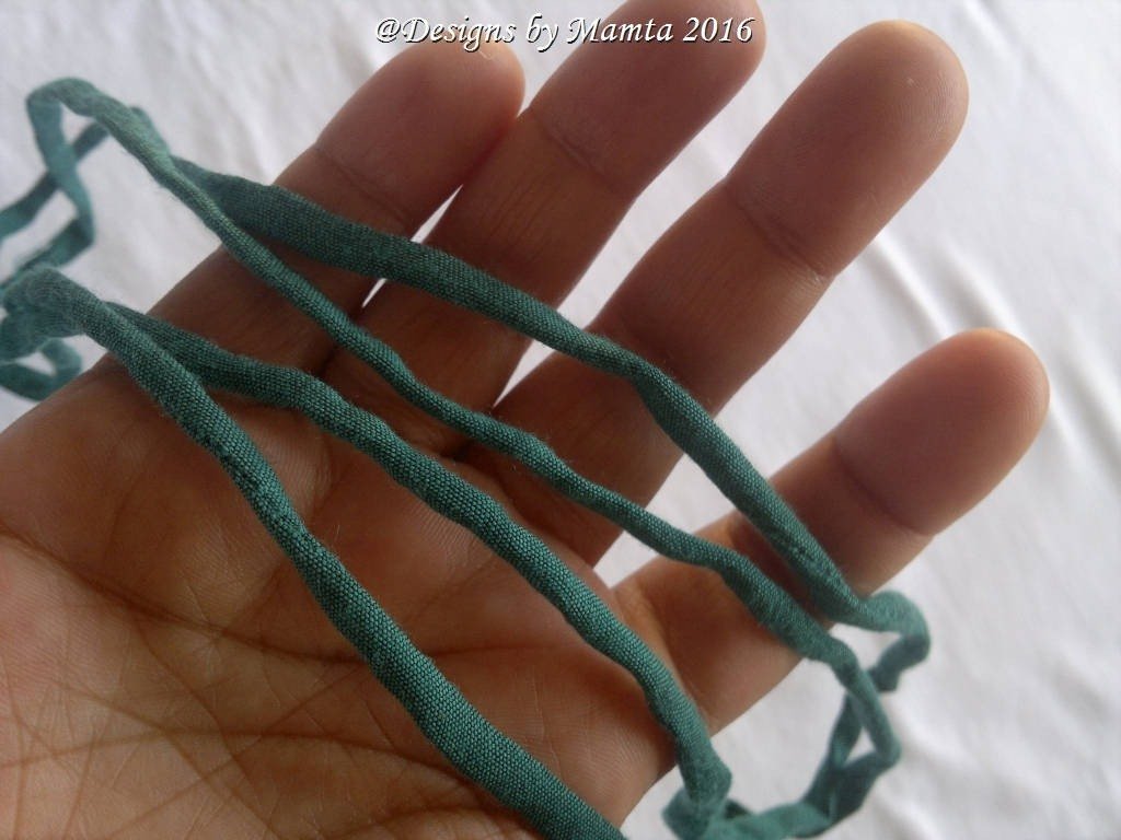 Cyan Blue Silk Cord For Handmade Jewelry Making