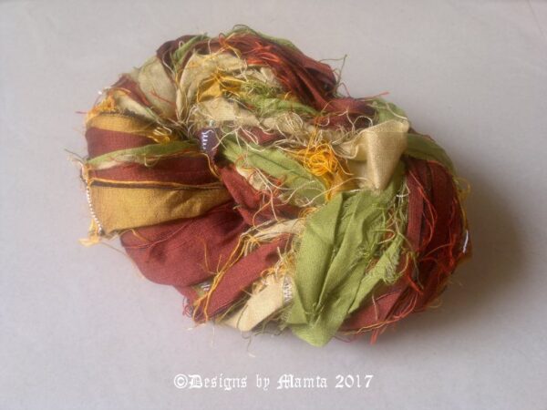Fall Inspired Silk Sari Ribbon