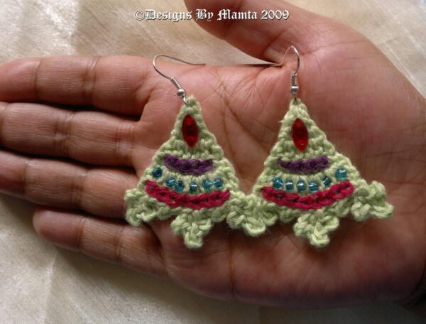 Fern Mountain Crochet Earrings Pattern