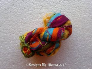 Field Of Rananculus Sari Ribbon Yarn