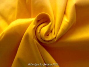 Golden Daisy Yellow Silk Dupioni Fabric