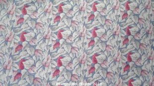Gray Heart Leaves Quilting Cotton Fabric