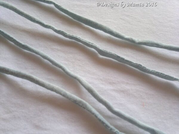 Hand Sewn Baby Blue Silk Cord