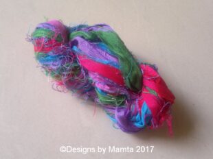 Hydrangea Sari Yarn Ribbon