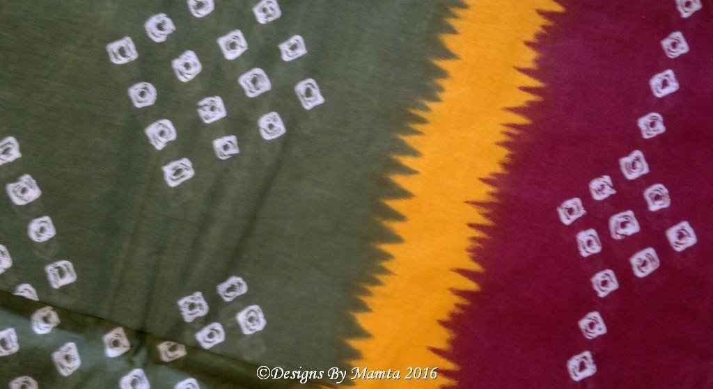 Heena Green Indian Sari Fabric