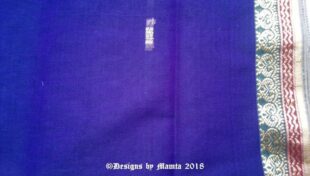 Indigo Purple Indian Saree Fabric