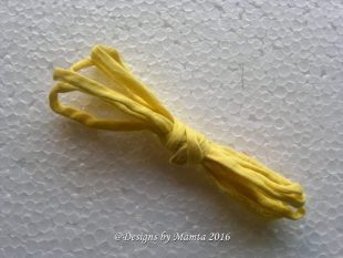 Lemon Yellow Handmade Silk Cord
