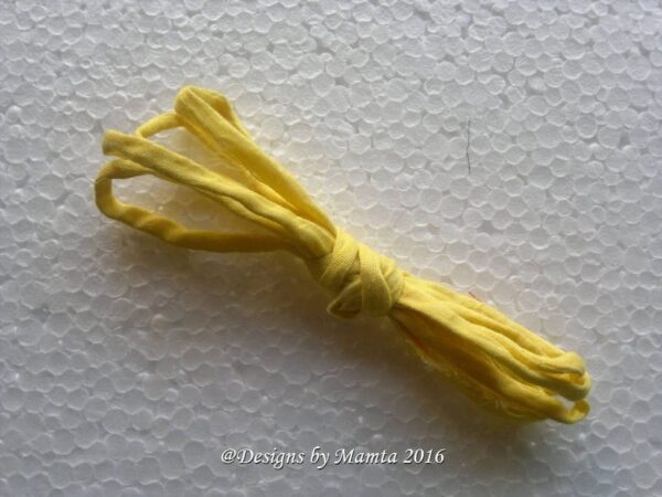 Lemon Yellow Handmade Silk Cord
