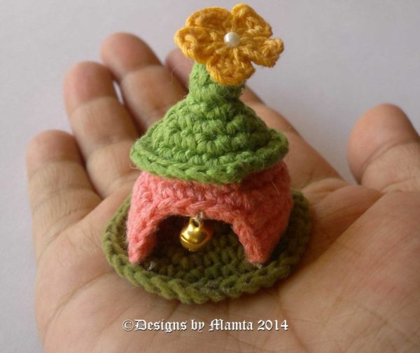 Miniature Crochet Gnome House
