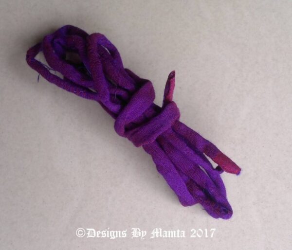 Neon Purple Silk Fabric Cord