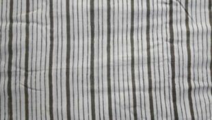 Olive Green Striped Fabric