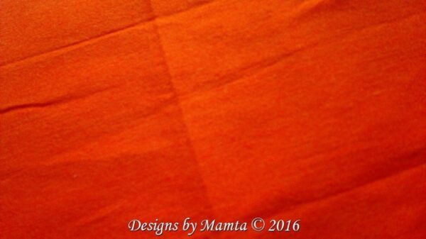 Orange Dupioni Silk Fabric By The Yard