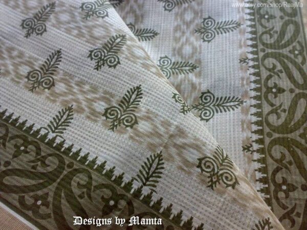 Paisley Indian Cotton Handmade Sari Fabric