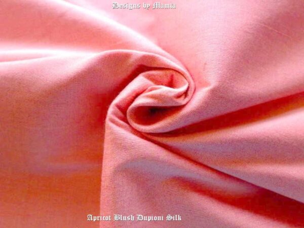 Peach Dupioni Silk Fabric By The Yard