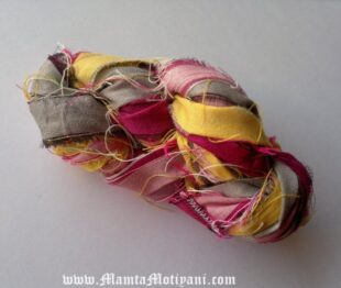 Peony and Nickel Fair Trade Sari Yarn Ribbon