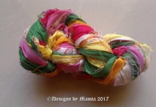 Pink Lotus Silk Yarn Ribbon