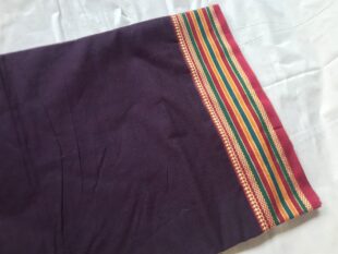 Purple Cotton Saree Fabric
