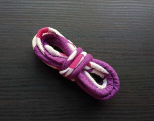 Purple White Pink Fabric Cord